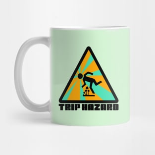 Turquoise Trip Hazard Psychedelic Warning Sign Mug